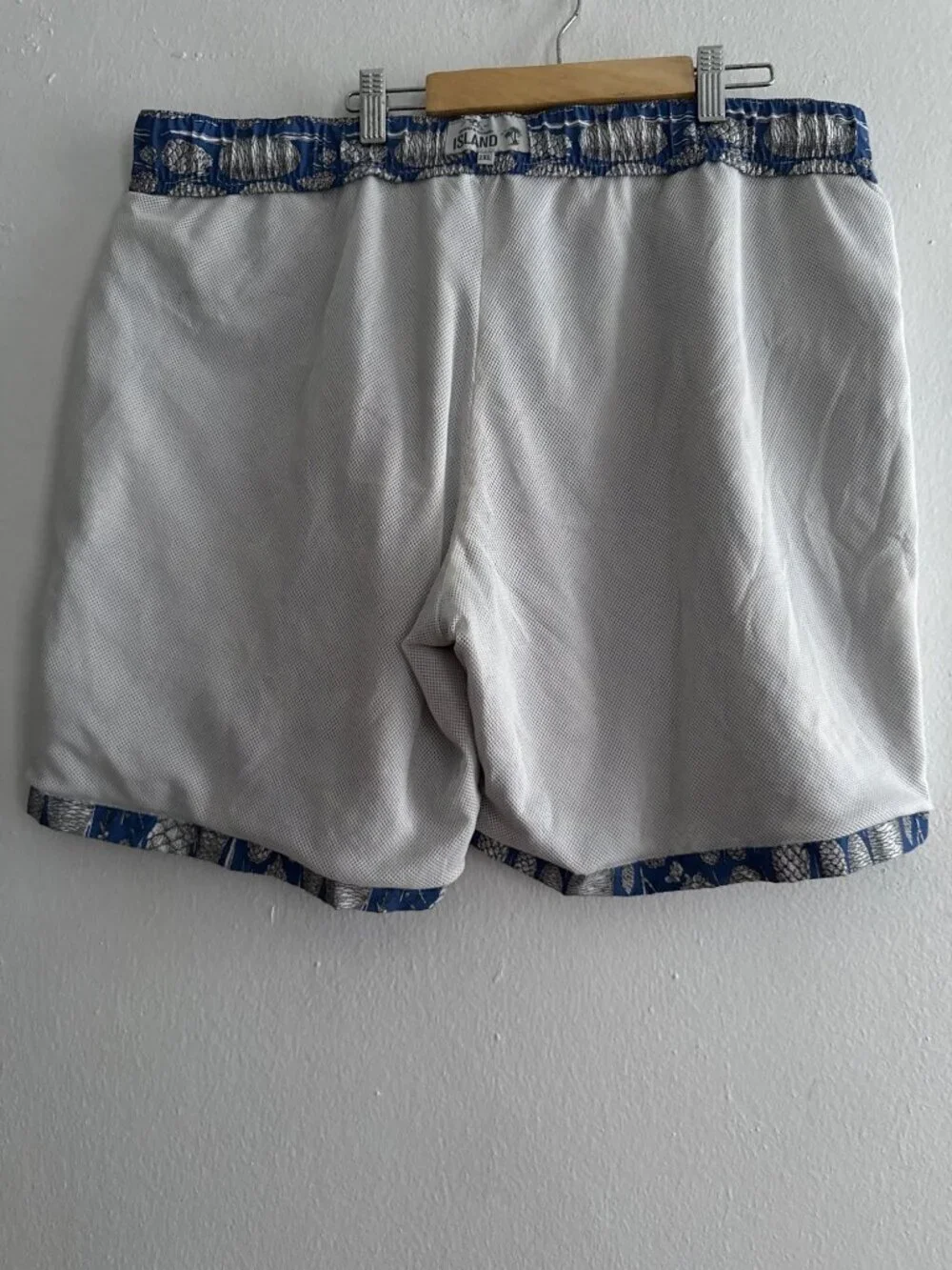 Ocean Pacific Swimming Trunks Blue and White Pine Cone Size 2XL